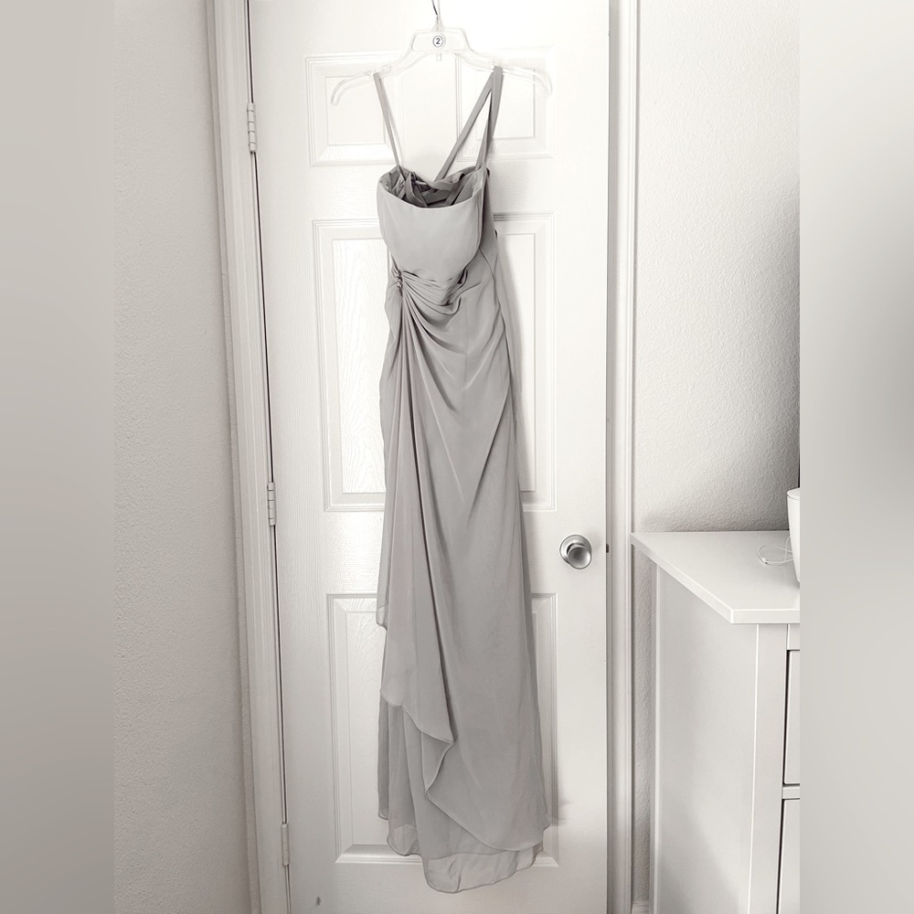 Grey strapless bridesmaid/prom dress